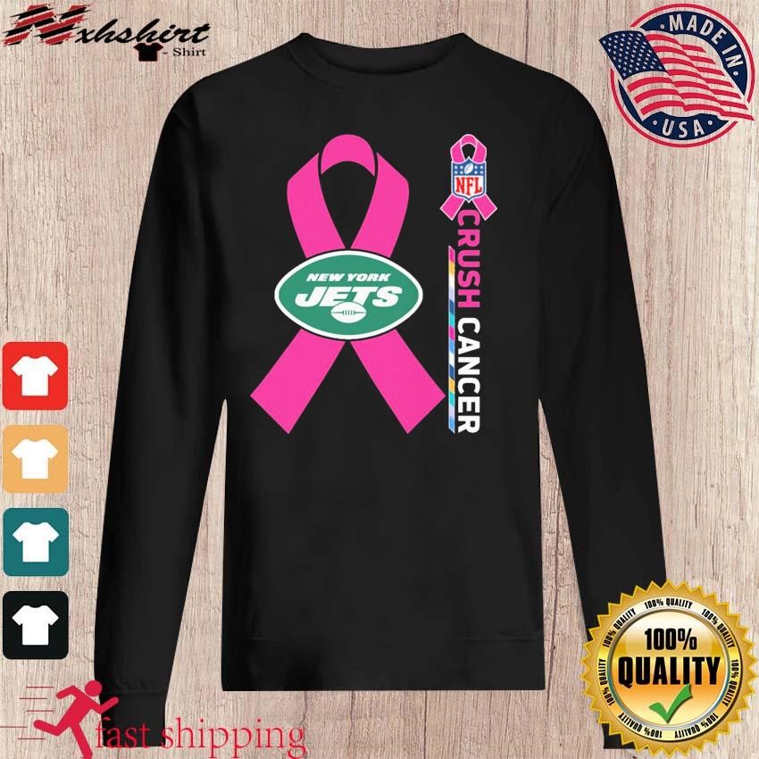 New york jets nfl crush cancer shirt, hoodie, sweater, long sleeve and tank  top