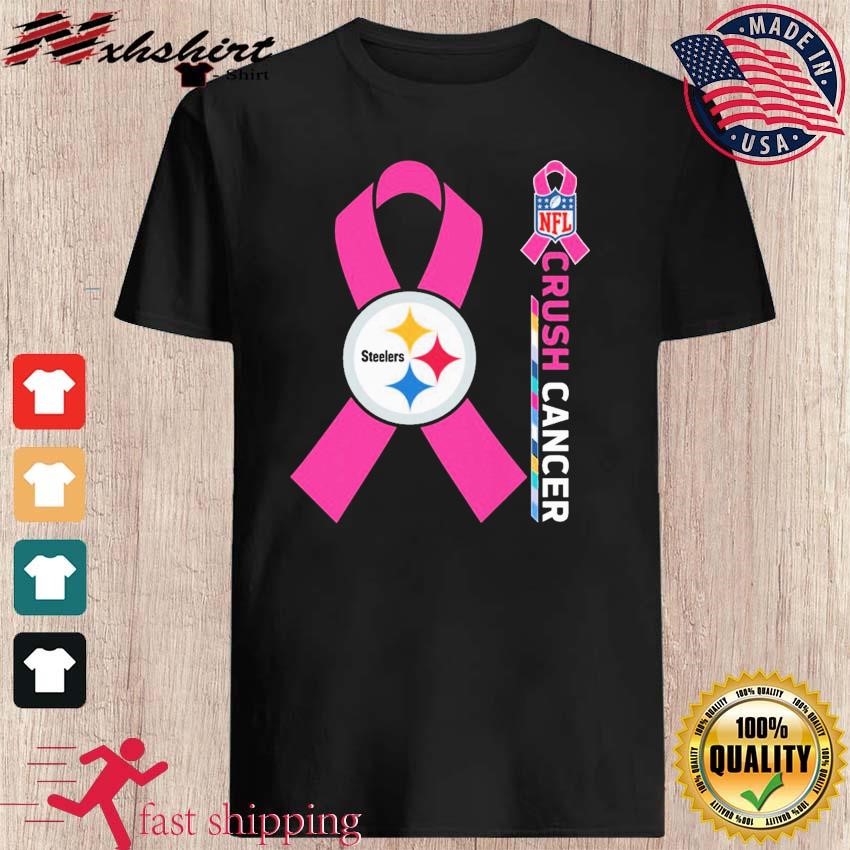 Pittsburgh steelers nfl crush cancer shirt, hoodie, sweater, long sleeve  and tank top