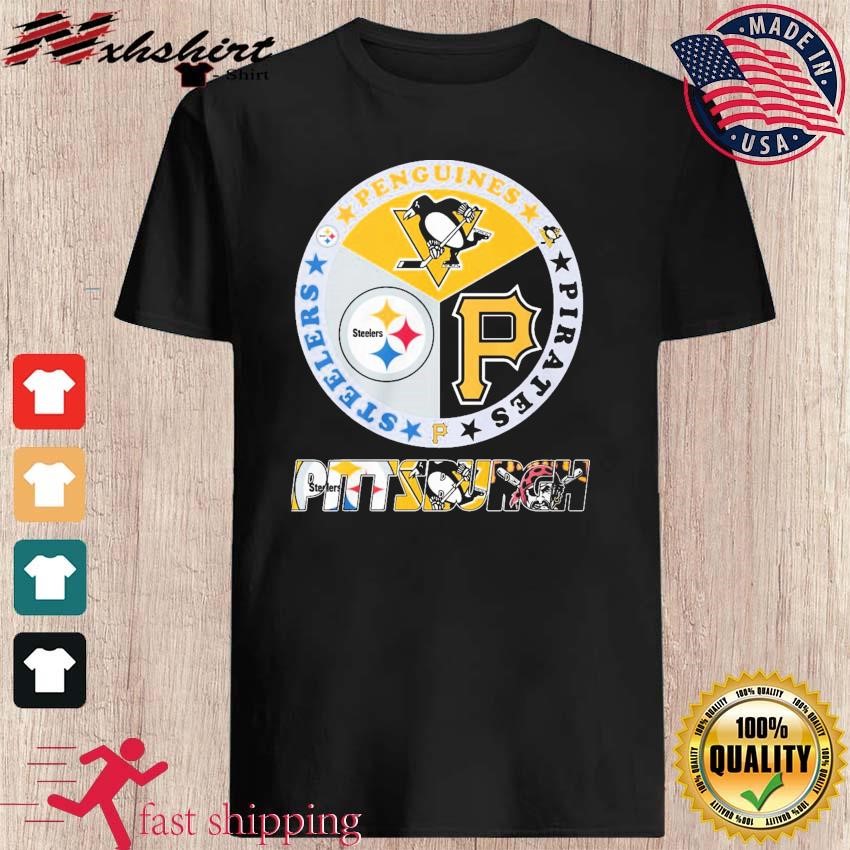 Pittsburgh Steelers penguins pirates dad 2023 T-Shirt, hoodie