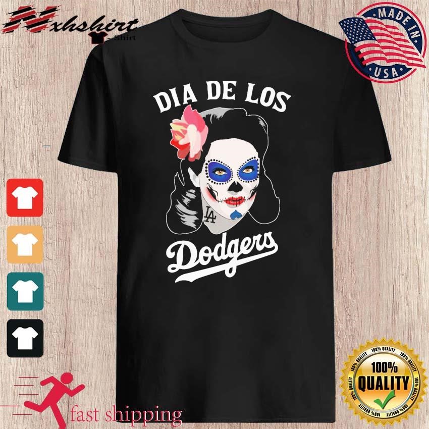 Skull Los Angeles Dodgers Dia De Los Muertos Skull Fresh Women T Shirt