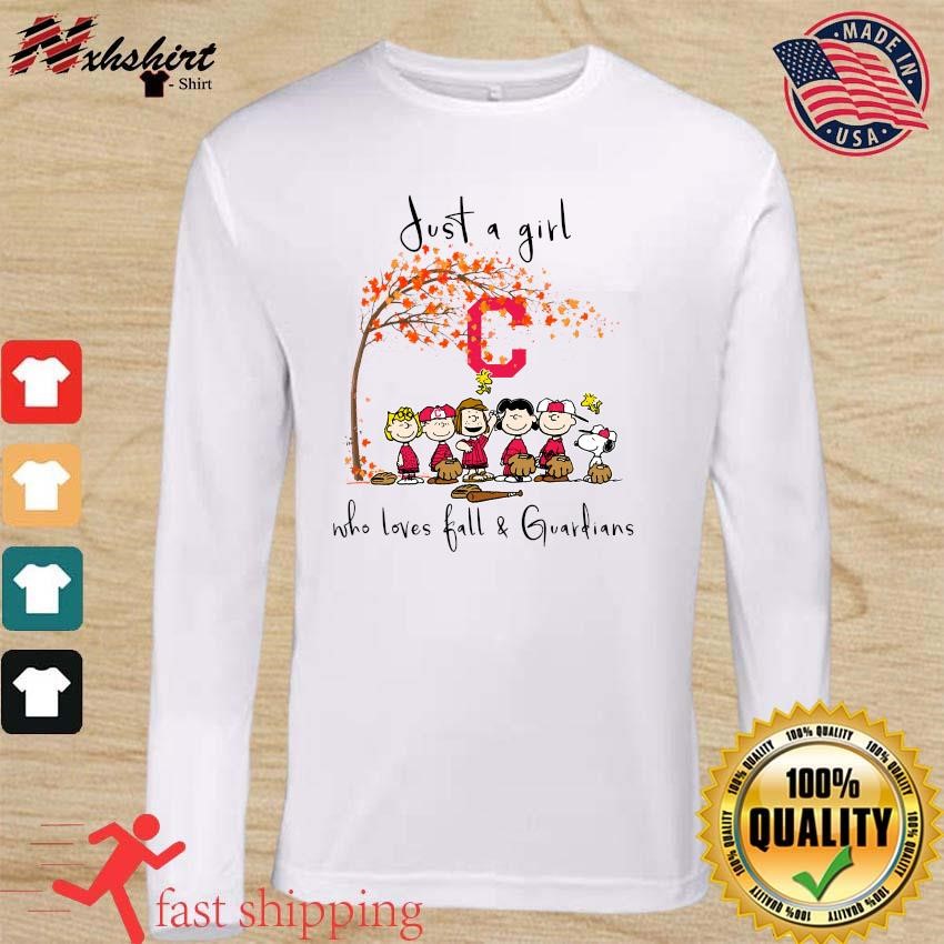 The Peanuts Just A Girl Who Loves Fall Cleveland Guardians Shirt