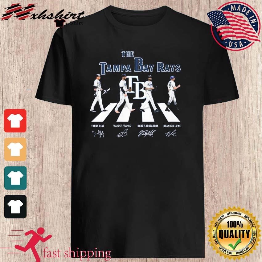 The Tampa Bay Rays Abbey Road Diaz Franco arozarena And Lowe Signatures  Shirt, hoodie, sweater, long sleeve and tank top