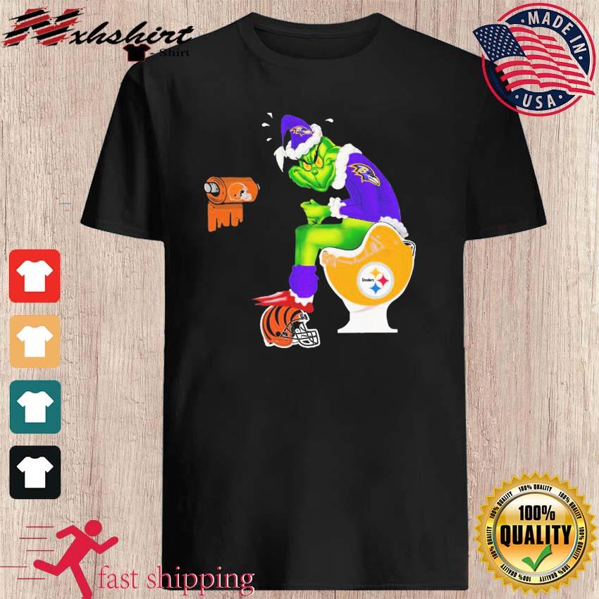 Baltimore ravens grinch toilet shirt, hoodie, sweater, long sleeve and tank  top