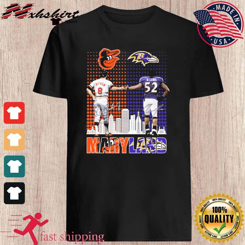 Maryland Cal Ripken Ray Lewis Signatures Shirt, Hoodie, Women Tee