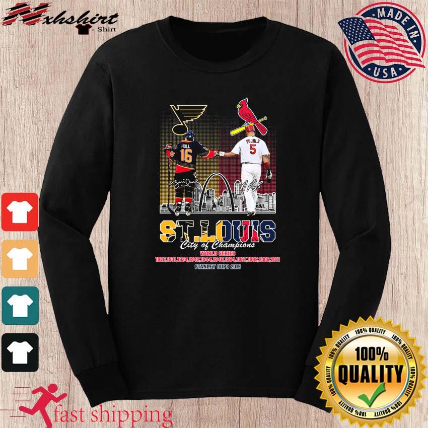 St louis city of champions cardinals and blues shirt, hoodie, sweater, long  sleeve and tank top