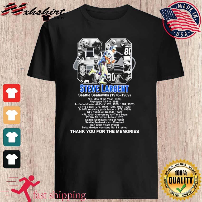 Steve Largent Seattle Seahawks Thank You For The Memories Shirt, hoodie,  sweater, long sleeve and tank top