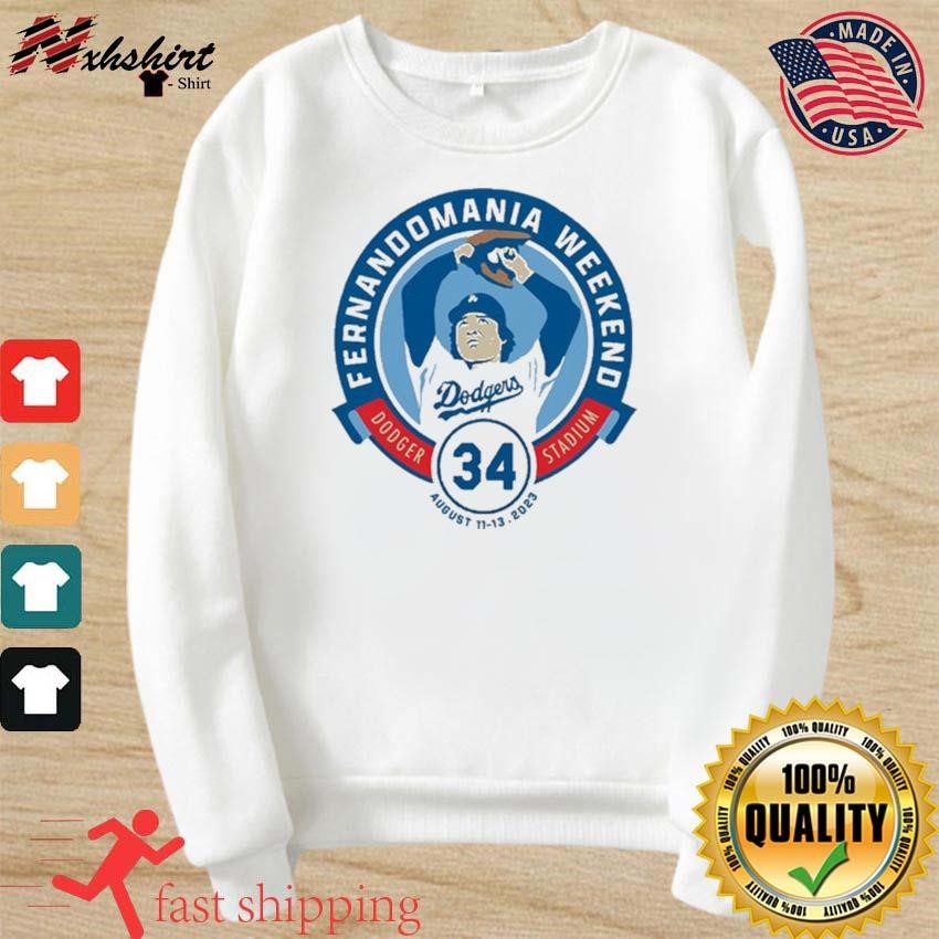 Number 34 Fernandomania Weekend Dodger Stadium 2023 t-shirt, hoodie,  longsleeve, sweater