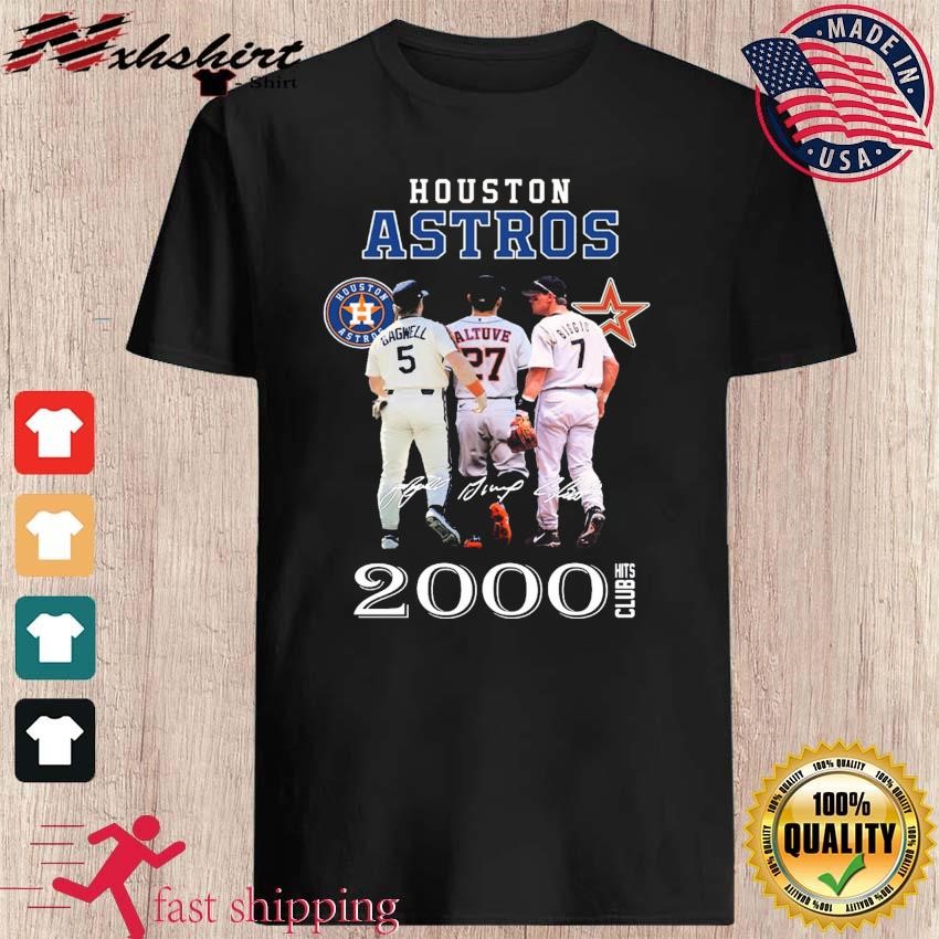 Houston Astros Bagwell Altuve And Biggio 2000 Hits Club Signatures