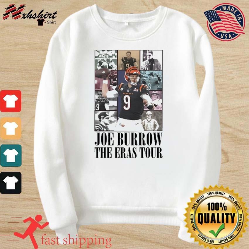 Joe Burrow 9 Cincinnati Bengals the Eras tour football poster shirt,  hoodie, sweater, long sleeve and tank top