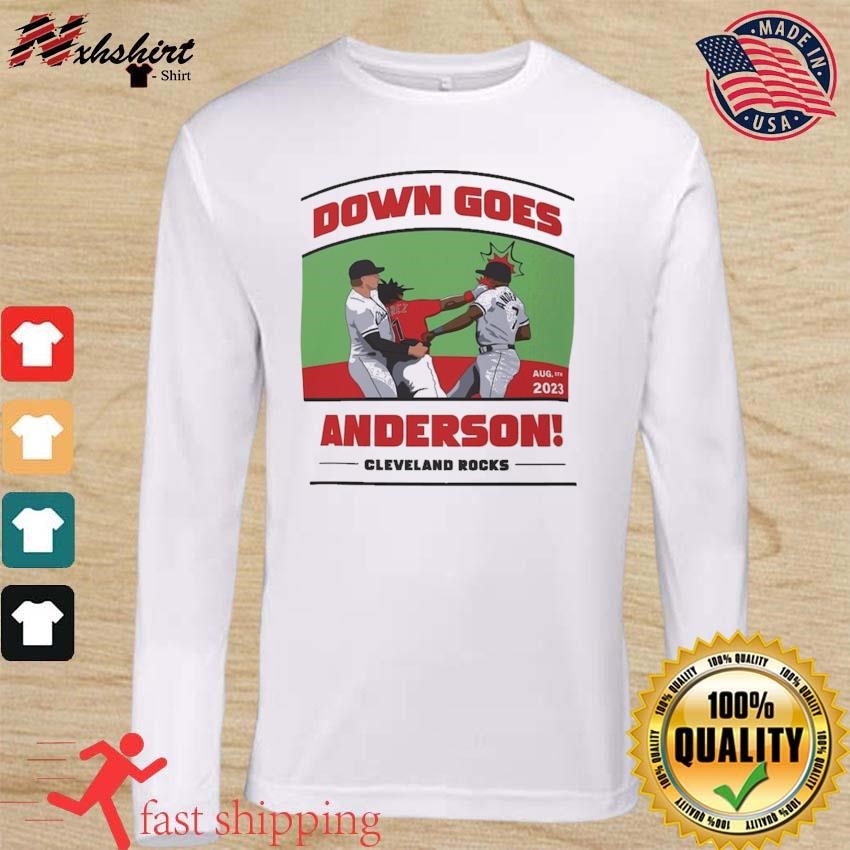 Official down Goes Anderson Jose Ramirez Vs Tim Anderson MLB black shirt,  hoodie, sweater, long sleeve and tank top