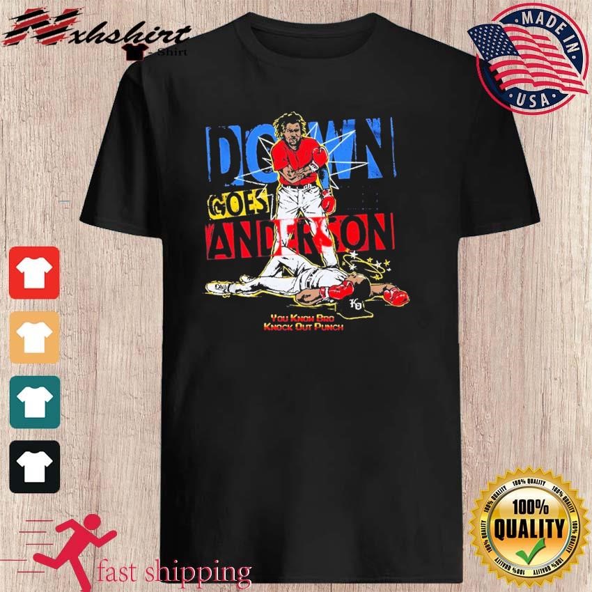 K.O Down Goes Anderson Jose Ramirez You Know Bro Knock Out Punch Shirt,  hoodie, sweater, long sleeve and tank top