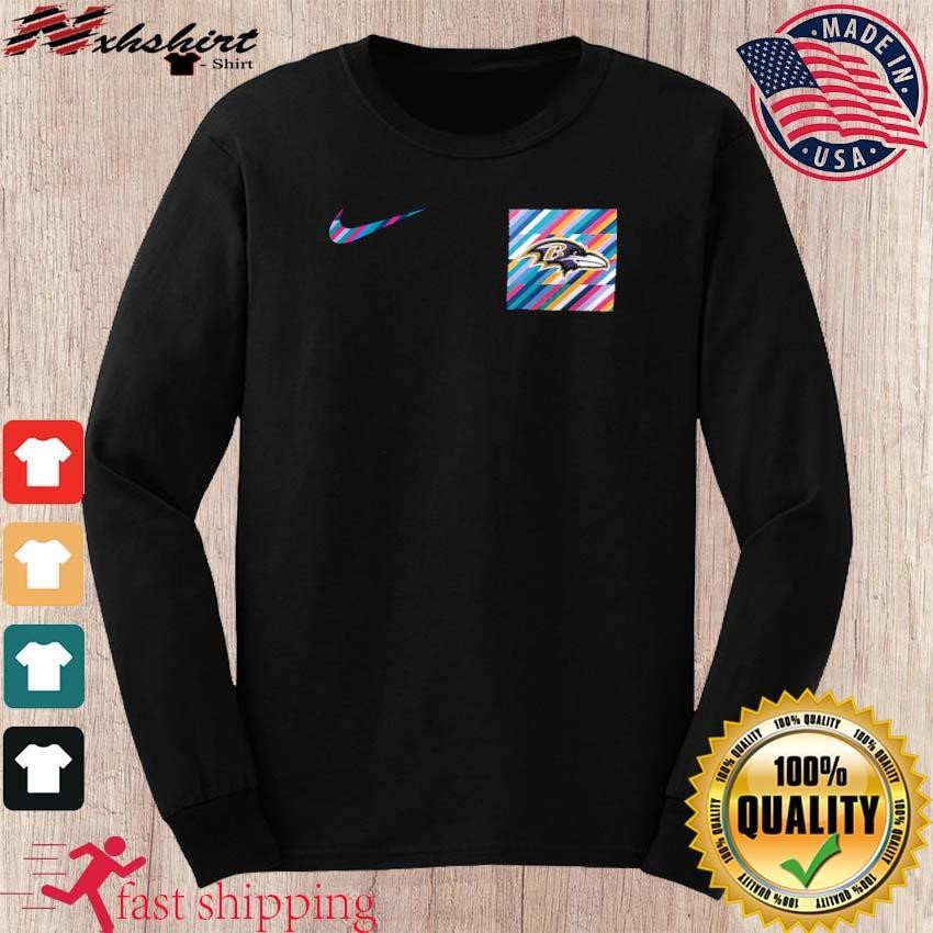 Nike, Shirts, Nike Baltimore Ravens Long Sleeve Shirt