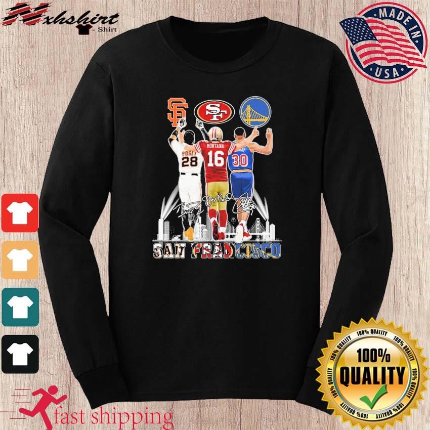 Joe Montana And Stephen Curry Greatest Of All Time signatures Shirt