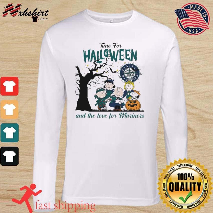 Peanuts Time For Halloween And The Love For Seattle Mariners shirt, hoodie,  sweater, long sleeve and tank top