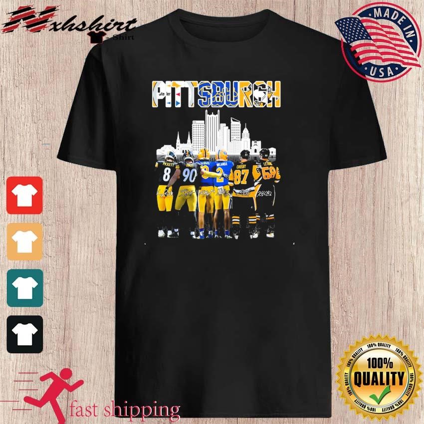 morder dominere passe Pittsburgh Skyline Sports Teams All Players Signatures Shirt, hoodie,  sweater, long sleeve and tank top