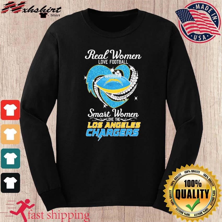 Real women love football smart women love the Los Angeles Chargers heart  logo gift shirt, hoodie, sweater, long sleeve and tank top