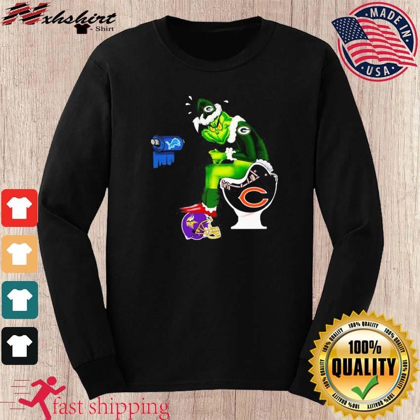 Grinch santa chicago bears toilet T Shirt in 2023