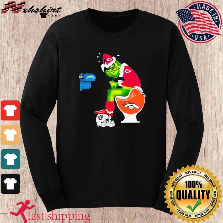 The Grinch Kansas City Chiefs Shitting On Toilet Denver Broncos And Other  Teams 2023 Shirt, hoodie, sweater, long sleeve and tank top