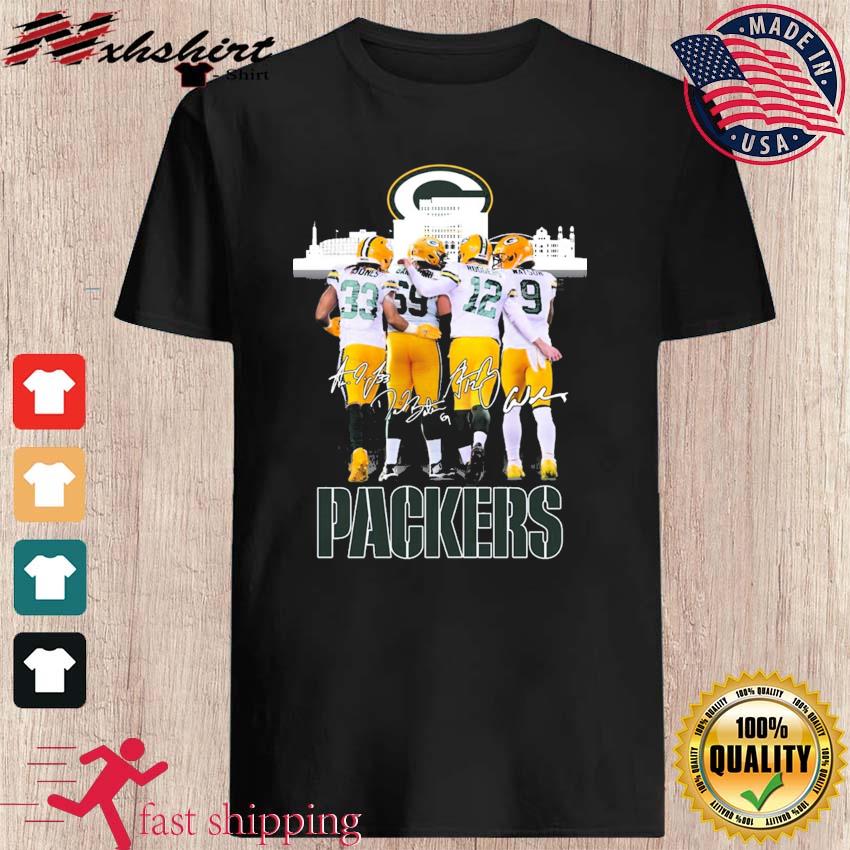 Aaron Jones David Bakhtiari Aaron Rodgers And Watson Green Bay Packers  Signatures Shirt, hoodie, sweater, long sleeve and tank top