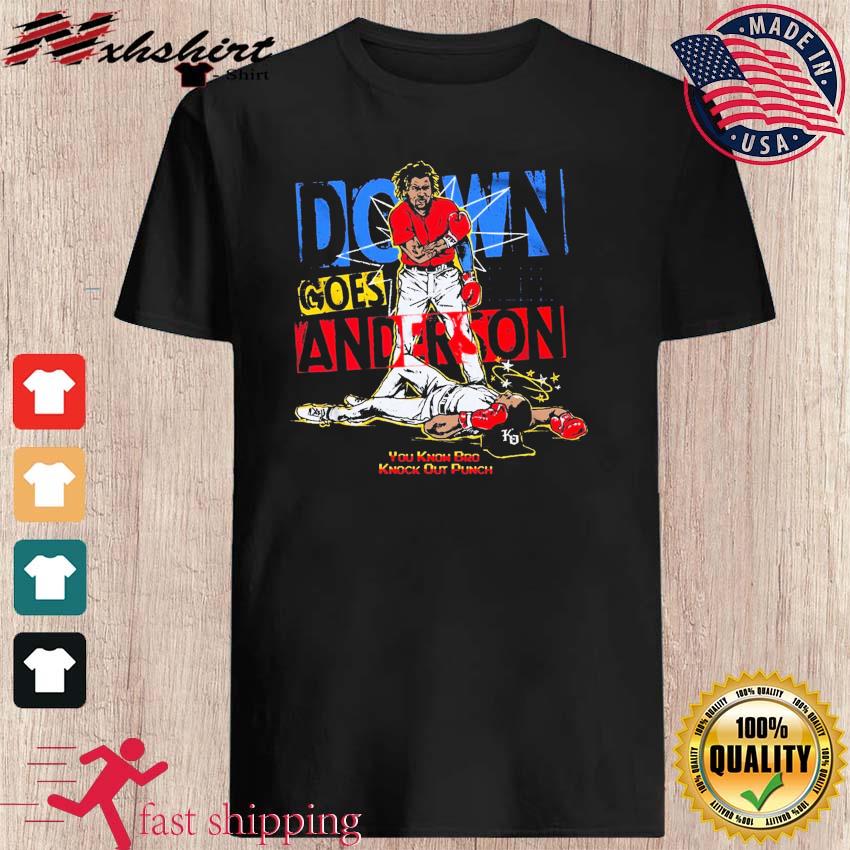 Down Goes Anderson Funny Meme Baseball Shirt - TeeUni