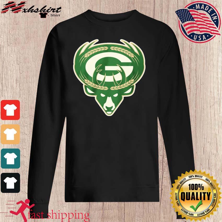 Official Green bay packers and milwaukee bucks logo shirt, hoodie, sweater,  long sleeve and tank top