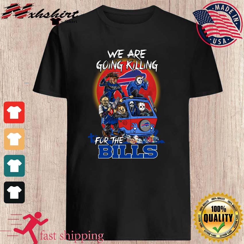 Horror Characters We Are Going Killing For The Buffalo Bills Halloween Shirt,  hoodie, sweater, long sleeve and tank top