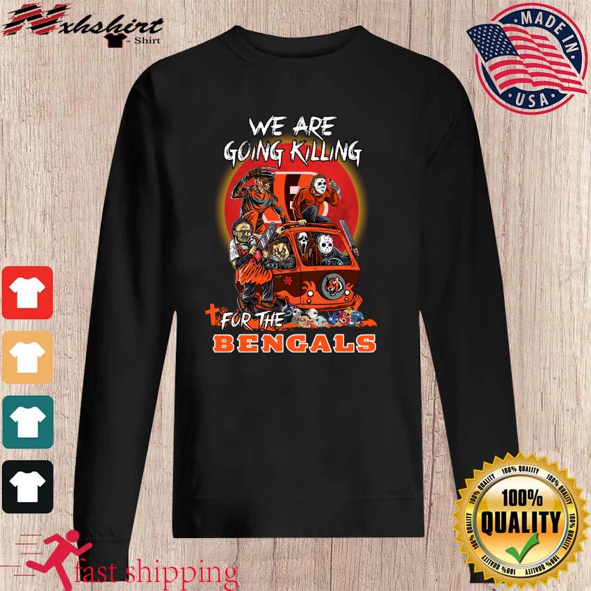 Design cincinnatI bengals horror character halloween NFL shirt