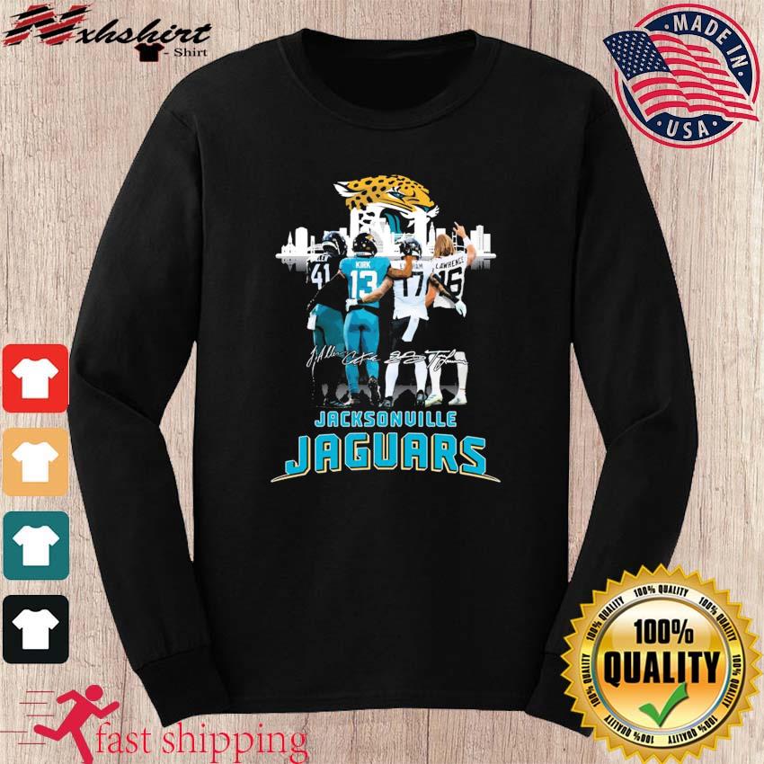 Jacksonville Jaguars Josh Allen Travis Etienne Jr Trevor Lawrence And  Christian Kirk Signatures Shirt, hoodie, sweater, long sleeve and tank top