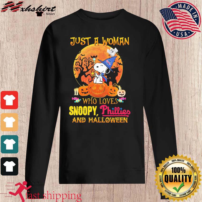 The Peanuts Time For Halloween And The Love For Philadelphia Phillies  Baseball Shirt, hoodie, sweater, long sleeve and tank top