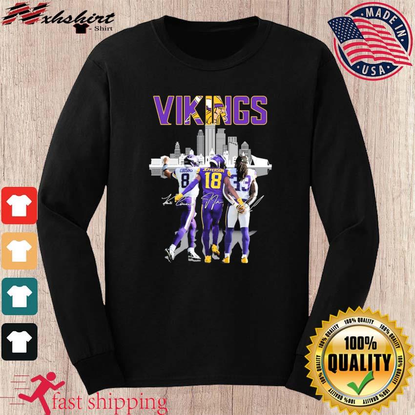 Minnesota Vikings Kirk Cousins Justin Jefferson And Dalvin Cook Signatures  Shirt, hoodie, sweater, long sleeve and tank top