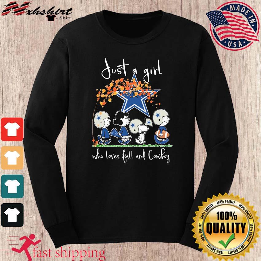 The Peanuts Just A Girl Who Loves Fall And Dallas Cowboys shirt