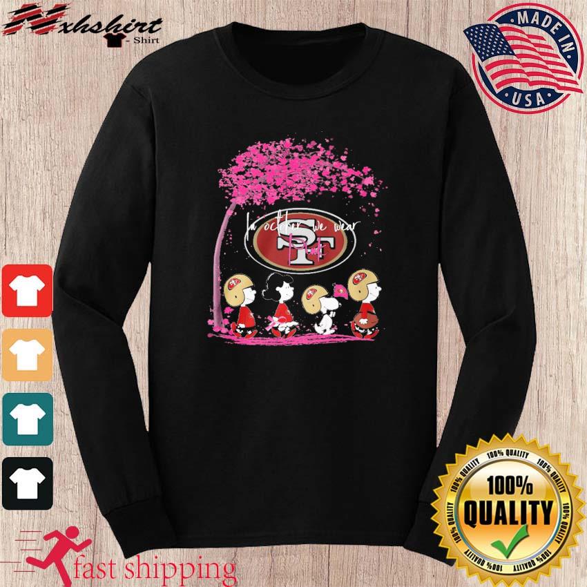 San Francisco 49ers Peanuts characters in October we wear pink