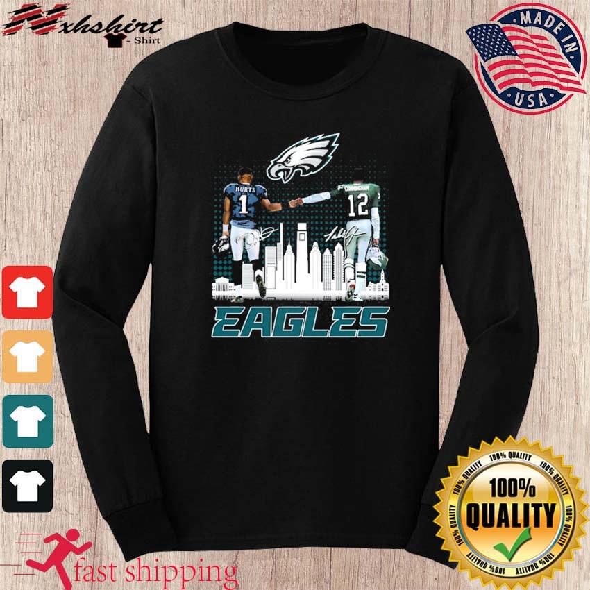 Philadelphia Eagles Jalen Hurts And Randall Cunningham Signature Shirt,  hoodie, sweater, long sleeve and tank top