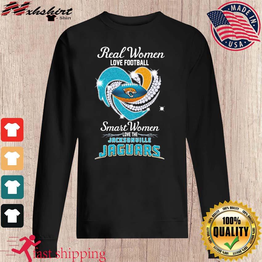 Real Women Love Football Smart Women Love The Jacksonville Jaguars T-Shirt