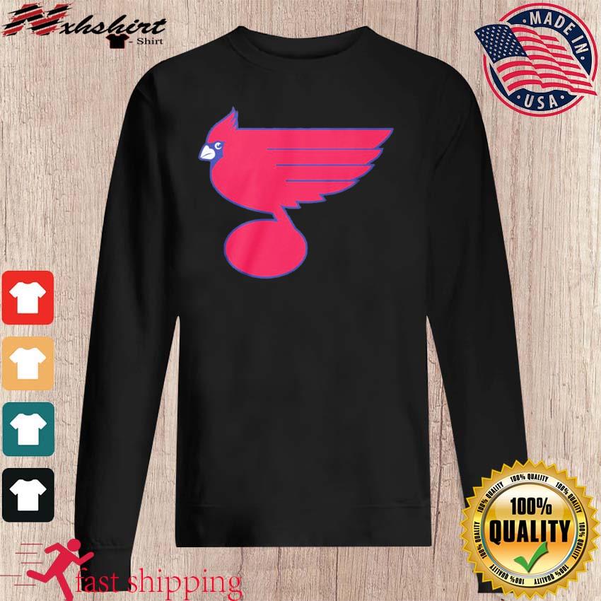 St Louis Blues Cardinals logo mashup shirt, hoodie, sweater, long