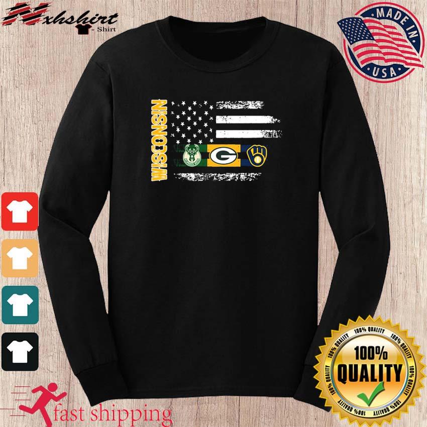 Milwaukee Brewers American Flag 2023 shirt, hoodie, sweater, long