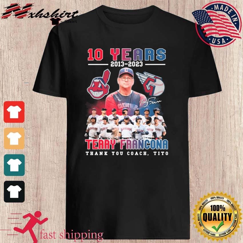 HOT 10 Years 2013-2023 Terry Francona Thank You Coach, Tito Classic T-Shirt  - Beetrendstore Store