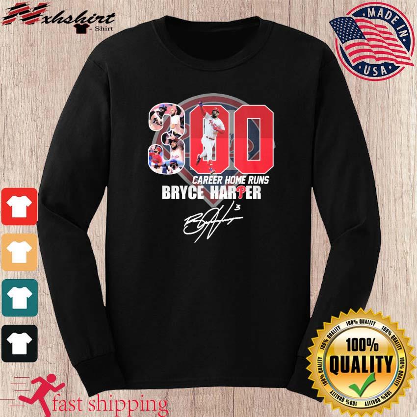 300 Career Home Runs Bryce Harper Philadelphia Phillies Signature Shirt,  hoodie, sweater, long sleeve and tank top