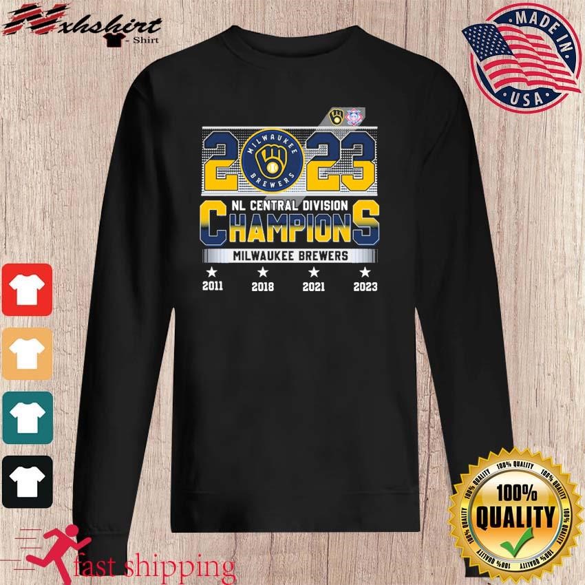 4--Time NL Central Division Champions Milwaukee Brewers shirt, hoodie,  sweater, long sleeve and tank top