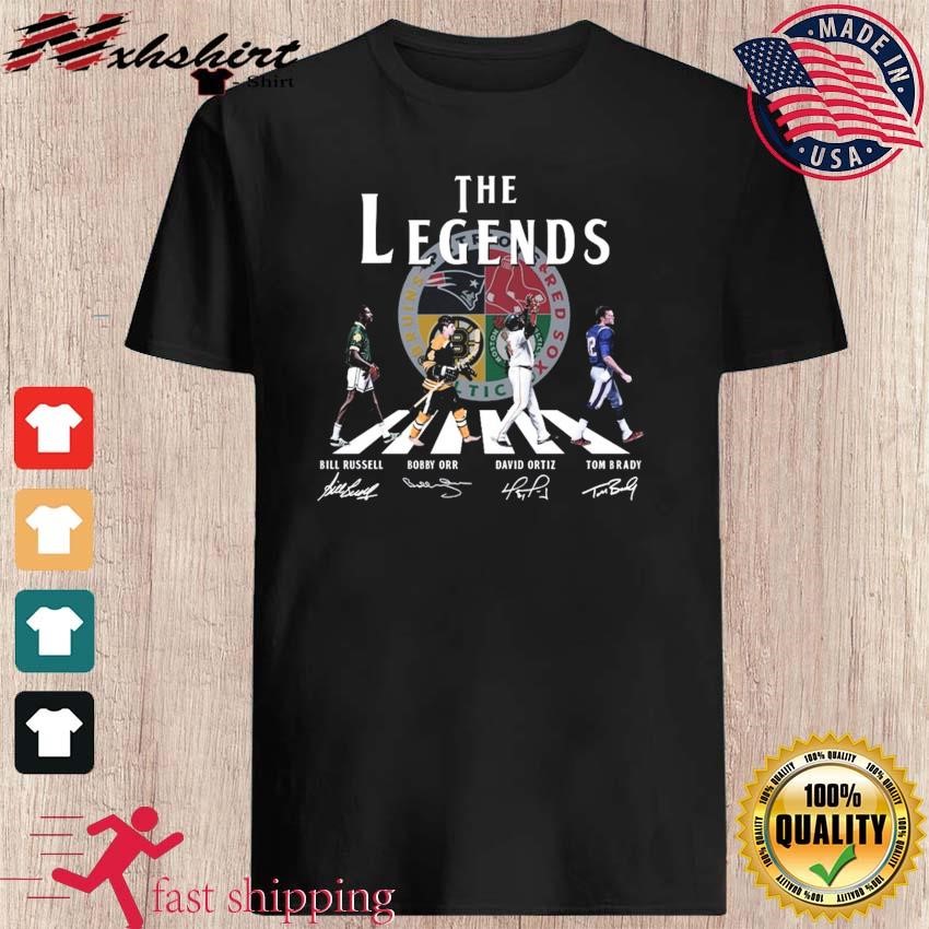 Logo Boston Sports Teams Players Abbey Road Signatures Shirt, hoodie,  sweater, long sleeve and tank top