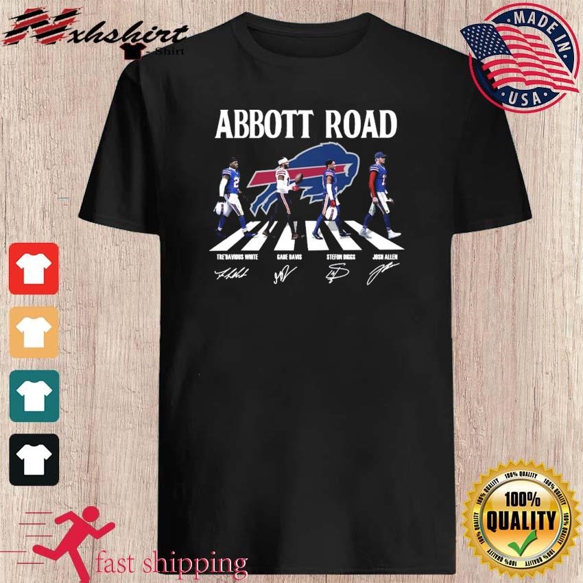 Buffalo Bills Abbott Road White Davis Diggs And Allen Signatures Shirt,  hoodie, sweater, long sleeve and tank top