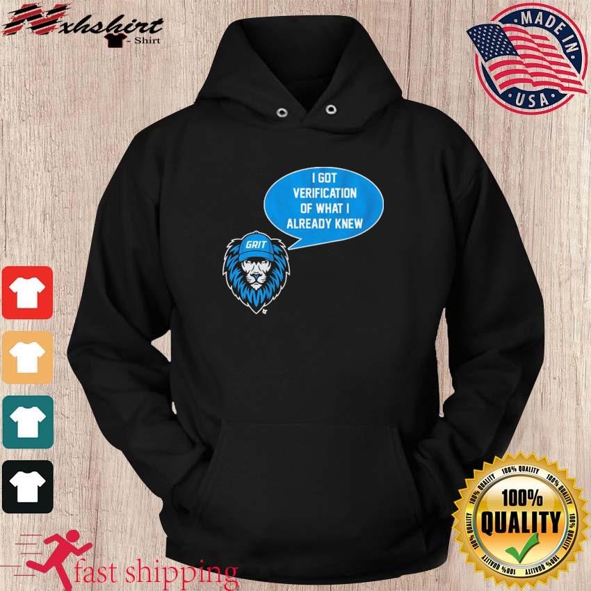 Detroit Lions Grit Verification Shirt, hoodie, sweater, long