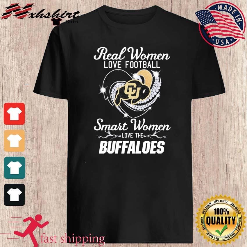 Real Women Love Football Smart Women Love The Broncos Logo Diamond T Shirt