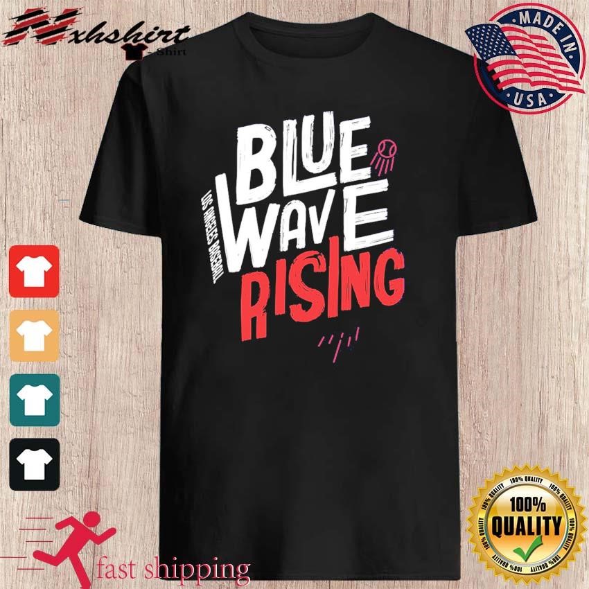 Blue Wave Rising Los Angeles Dodgers Shirt, hoodie, sweater, long