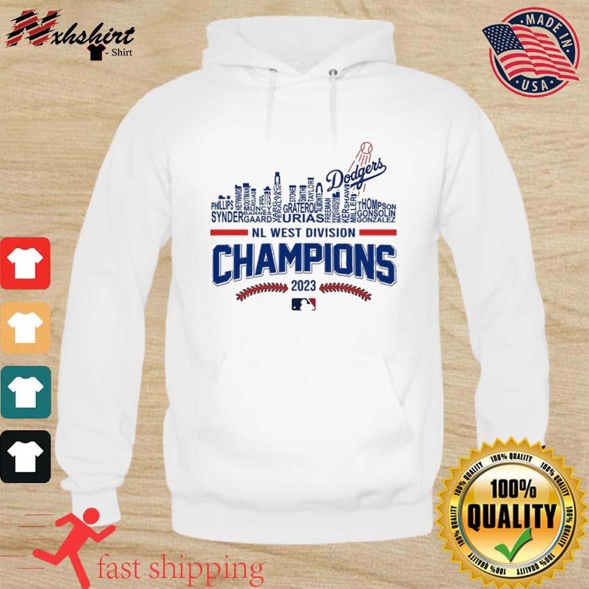 Los Angeles Dodgers Skyline Players Name 2023 NL Division Champions shirt,  hoodie, sweater, long sleeve and tank top