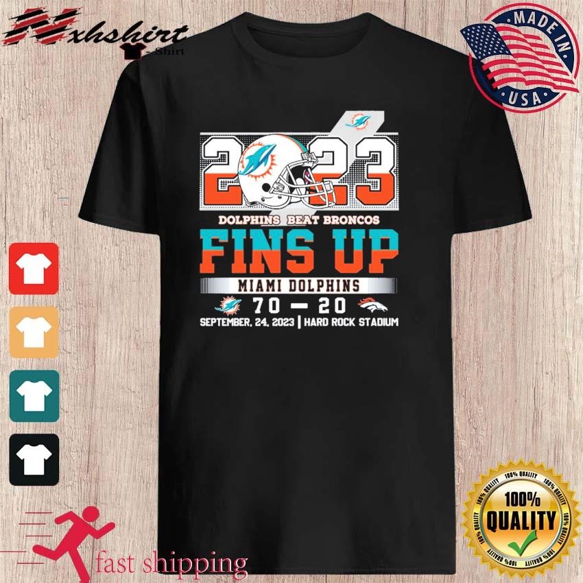 2023 Dolphins Beat Broncos Fins Up Miami Dolphins Shirt, hoodie, sweater,  long sleeve and tank top