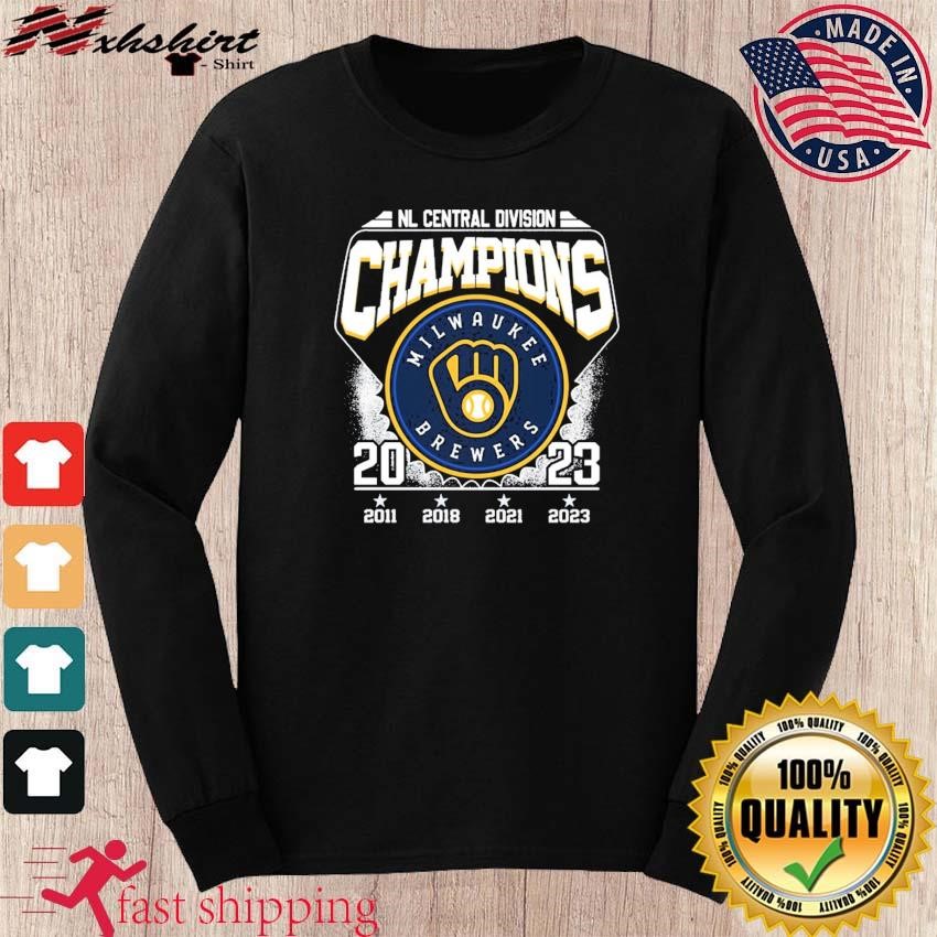 NL Central Divison Champions Milwaukee Brewers 2011 2018 2021 2023 T-Shirt  - ReviewsTees