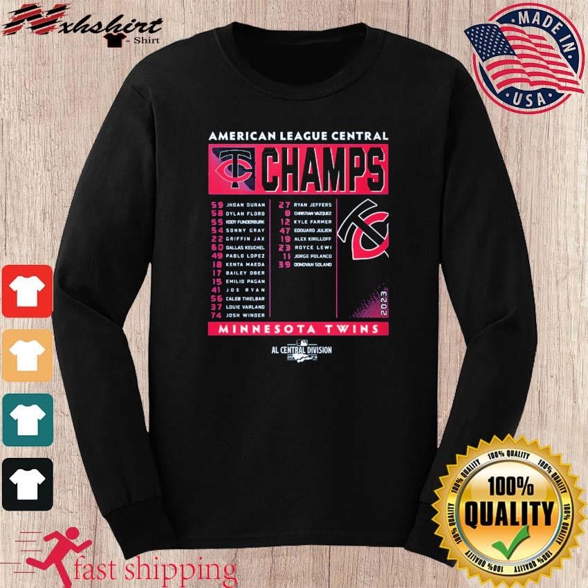 Minnesota Twins American League 2023 AL Central Division Champions shirt,  hoodie, sweater, long sleeve and tank top