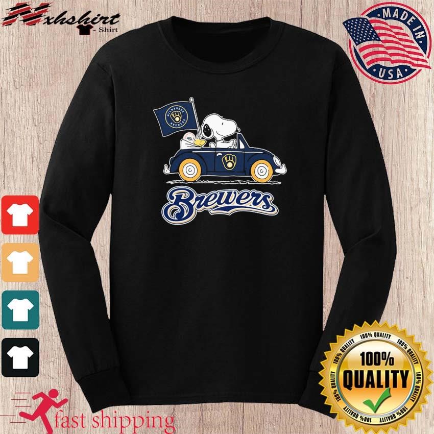 Snoopy Woodstock Milwaukee Brewers Baseball Shirt - High-Quality