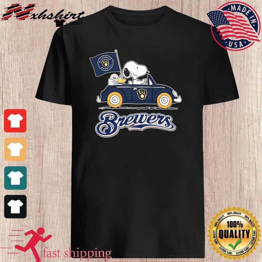 Snoopy Woodstock Milwaukee Brewers Baseball Shirt - High-Quality